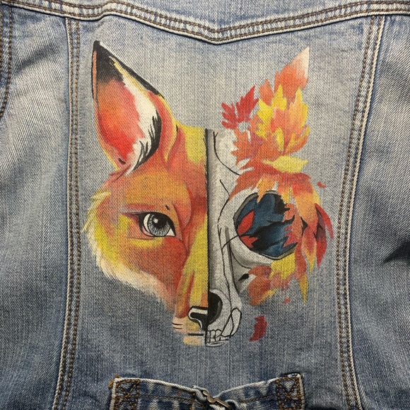 Hand painted Denim (Upcycled) - Picture 3 of 16